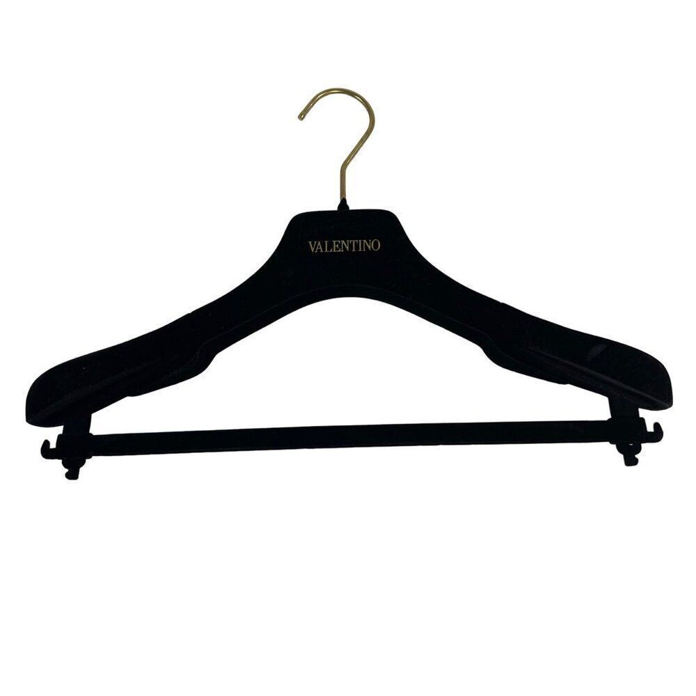Valentino Black Velvet Suit Hanger Pants Shirt Dress Authentic Storage Closet